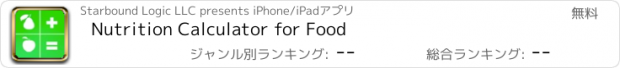 おすすめアプリ Nutrition Calculator for Food