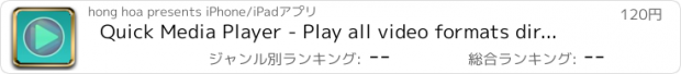 おすすめアプリ Quick Media Player - Play all video formats directly