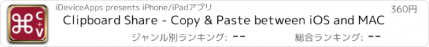 おすすめアプリ Clipboard Share - Copy & Paste between iOS and MAC