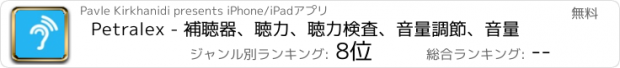 おすすめアプリ Petralex - 補聴器、聴力、聴力検査、音量調節、音量