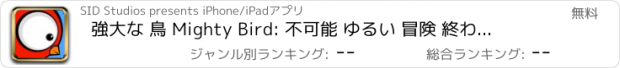 おすすめアプリ 強大な 鳥 Mighty Bird: 不可能 ゆるい 冒険 終わりのない 空 飛行 旅 新しい 伝説の アクション ゲーム ヒーロー 小さな 翼 スーパー 大きい 視線 かわいい スマッシュ ヒット 顔 cute big eyes flappy