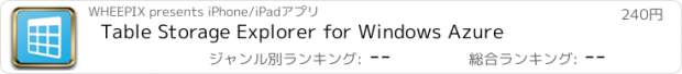 おすすめアプリ Table Storage Explorer for Windows Azure