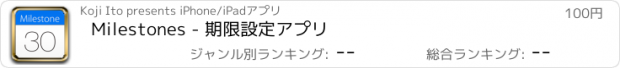 おすすめアプリ Milestones - 期限設定アプリ