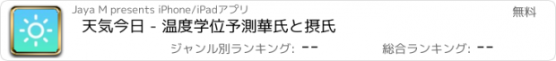 おすすめアプリ 天気今日 - 温度学位予測華氏と摂氏