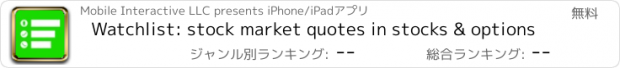 おすすめアプリ Watchlist: stock market quotes in stocks & options