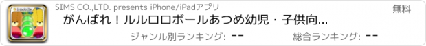 おすすめアプリ がんばれ！ルルロロ　ボールあつめ　幼児・子供向け無料アプリ　親子で遊べる簡単でかわいいゲーム