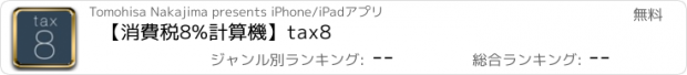 おすすめアプリ 【消費税8%計算機】tax8