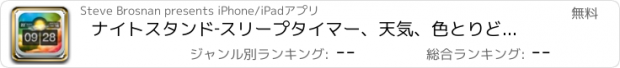 おすすめアプリ ナイトスタンド‐スリープタイマー、天気、色とりどりの壁紙を備えるアラーム時計!