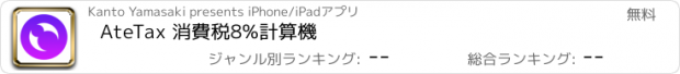 おすすめアプリ AteTax 消費税8%計算機