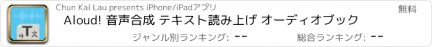 おすすめアプリ Aloud! 音声合成 テキスト読み上げ オーディオブック