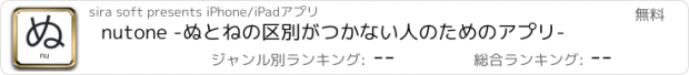 おすすめアプリ nutone -ぬとねの区別がつかない人のためのアプリ-