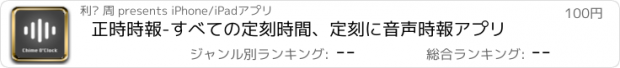 おすすめアプリ 正時時報-すべての定刻時間、定刻に音声時報アプリ