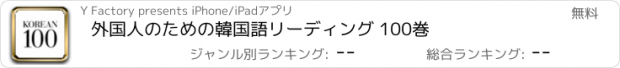 おすすめアプリ 外国人のための韓国語リーディング 100巻