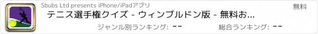 おすすめアプリ テニス選手権クイズ - ウィンブルドン版 - 無料お試し版