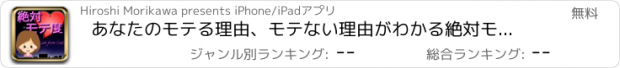 おすすめアプリ あなたのモテる理由、モテない理由がわかる絶対モテ度診断！