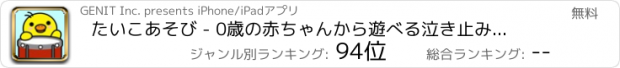 おすすめアプリ たいこあそび - 0歳の赤ちゃんから遊べる泣き止み知育アプリ