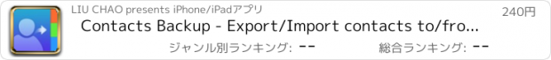 おすすめアプリ Contacts Backup - Export/Import contacts to/from Excel,Csv,Vcf