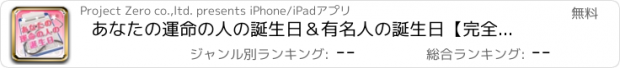 おすすめアプリ あなたの運命の人の誕生日＆有名人の誕生日【完全無料バラエティ診断】