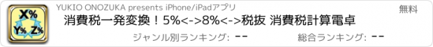 おすすめアプリ 消費税一発変換！5%<->8%<->税抜 消費税計算電卓