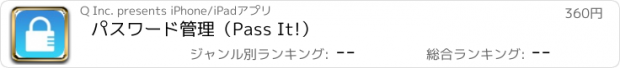 おすすめアプリ パスワード管理（Pass It!）