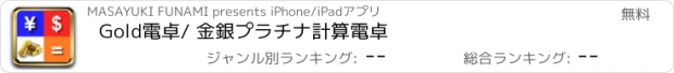 おすすめアプリ Gold電卓/ 金銀プラチナ計算電卓