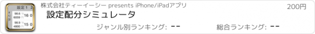 おすすめアプリ 設定配分シミュレータ