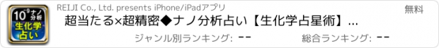 おすすめアプリ 超当たる×超精密◆ナノ分析占い【生化学占星術】　山田ありす