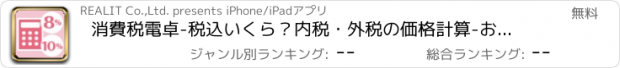 おすすめアプリ 消費税電卓-税込いくら？内税・外税の価格計算-お買い物に便利