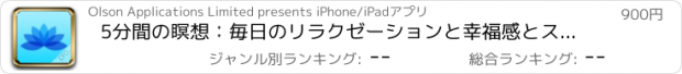 おすすめアプリ 5分間の瞑想：毎日のリラクゼーションと幸福感とストレス解消のための簡単な 28日間のマインドフルネス瞑想コース