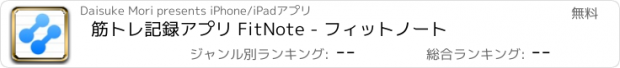 おすすめアプリ 筋トレ記録アプリ FitNote - フィットノート