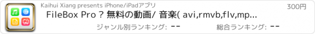 おすすめアプリ FileBox Pro – 無料の動画/ 音楽( avi,rmvb,flv,mp4,mp3 )プレイヤー＆ドキュメント ( docs,pdf ,ppt, xls,txt )ビューア