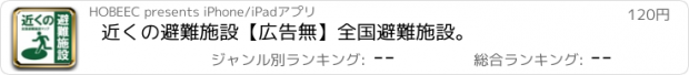 おすすめアプリ 近くの避難施設【広告無】　全国避難施設。