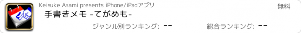 おすすめアプリ 手書きメモ -てがめも-