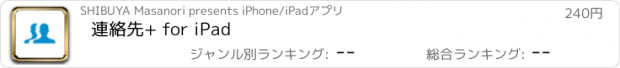 おすすめアプリ 連絡先+ for iPad