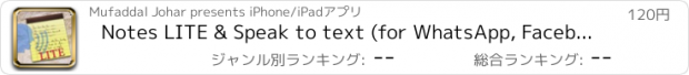 おすすめアプリ Notes LITE & Speak to text (for WhatsApp, Facebook, Twitter, iMessage & Email)