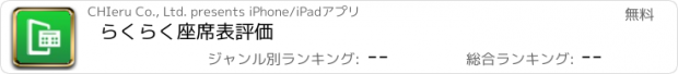 おすすめアプリ らくらく座席表評価