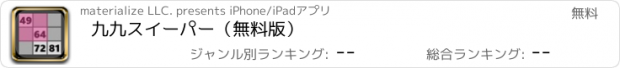 おすすめアプリ 九九スイーパー（無料版）