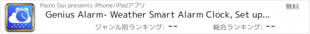 おすすめアプリ Genius Alarm- Weather Smart Alarm Clock, Set up wake-up alarms according to the weather forecast!