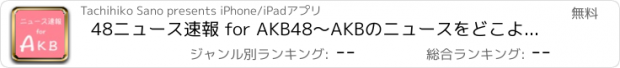 おすすめアプリ 48ニュース速報 for AKB48〜AKBのニュースをどこよりも早くまとめ読み〜