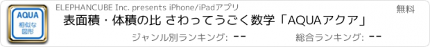 おすすめアプリ 表面積・体積の比 さわってうごく数学「AQUAアクア」