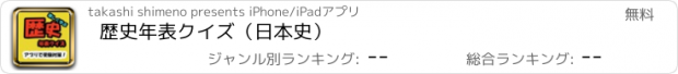 おすすめアプリ 歴史年表クイズ（日本史）