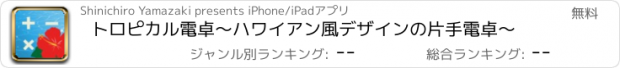 おすすめアプリ トロピカル電卓〜ハワイアン風デザインの片手電卓〜