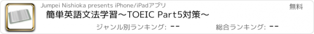 おすすめアプリ 簡単英語文法学習〜TOEIC Part5対策〜