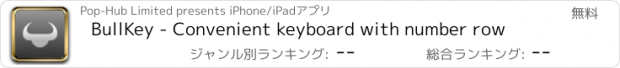 おすすめアプリ BullKey - Convenient keyboard with number row