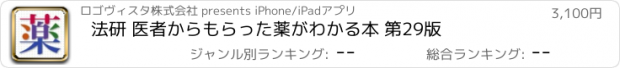 おすすめアプリ 法研 医者からもらった薬がわかる本 第29版