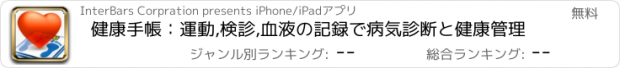 おすすめアプリ 健康手帳：運動,検診,血液の記録で病気診断と健康管理