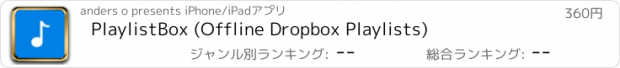 おすすめアプリ PlaylistBox (Offline Dropbox Playlists)