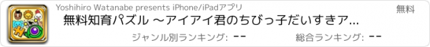 おすすめアプリ 無料知育パズル ～アイアイ君のちびっ子だいすきアニマルパズル+１～