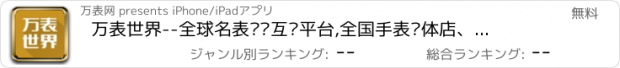 おすすめアプリ 万表世界--全球名表资讯互动平台,全国手表实体店、手表售后维修店查询