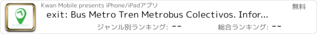おすすめアプリ exit: Bus Metro Tren Metrobus Colectivos. Información de frecuencias, horarios y tarifas de Transporte Público
